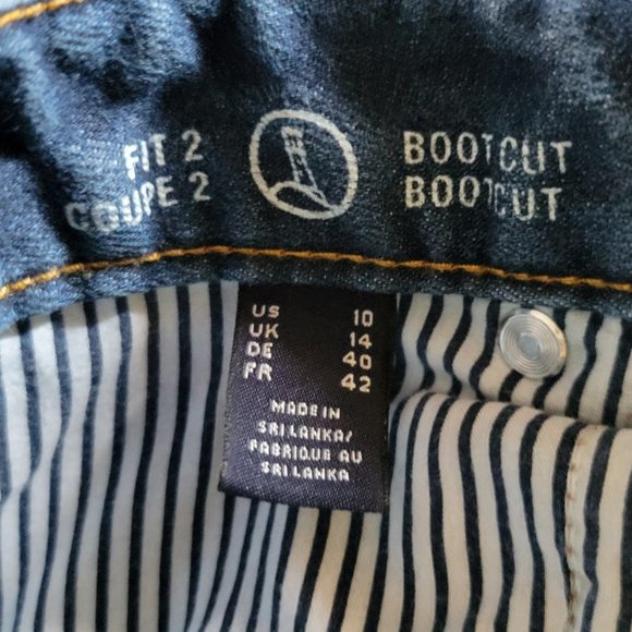 Lands' End Dark Wash Bootcut Denim Jeans - Picture 7 of 9